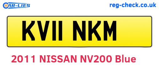 KV11NKM are the vehicle registration plates.