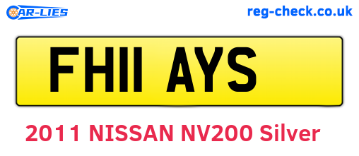 FH11AYS are the vehicle registration plates.