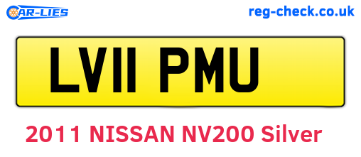 LV11PMU are the vehicle registration plates.