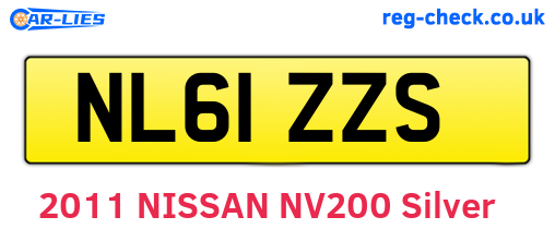 NL61ZZS are the vehicle registration plates.