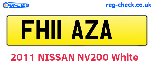 FH11AZA are the vehicle registration plates.