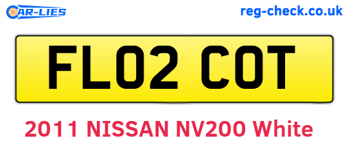 FL02COT are the vehicle registration plates.