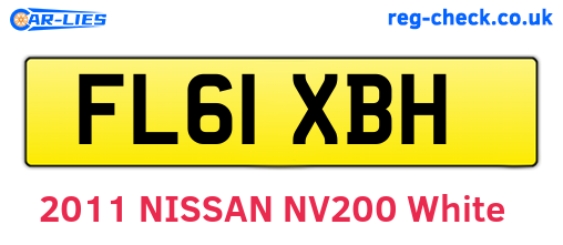 FL61XBH are the vehicle registration plates.