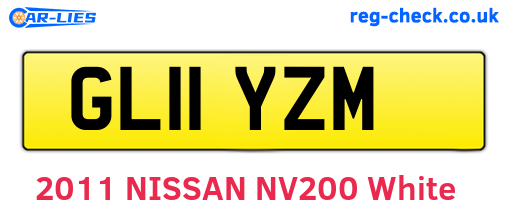 GL11YZM are the vehicle registration plates.