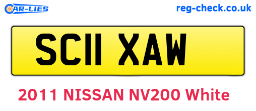 SC11XAW are the vehicle registration plates.