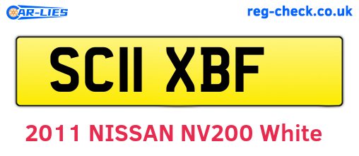 SC11XBF are the vehicle registration plates.