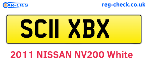 SC11XBX are the vehicle registration plates.
