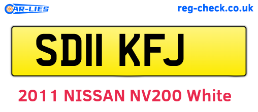 SD11KFJ are the vehicle registration plates.