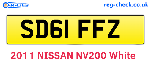 SD61FFZ are the vehicle registration plates.