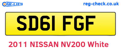 SD61FGF are the vehicle registration plates.