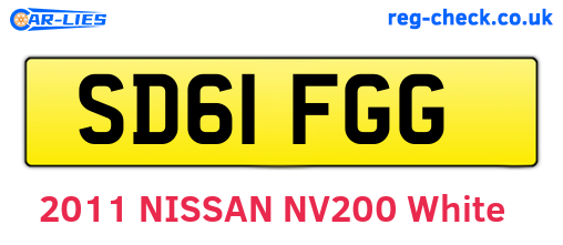 SD61FGG are the vehicle registration plates.