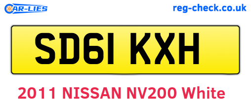 SD61KXH are the vehicle registration plates.