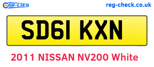 SD61KXN are the vehicle registration plates.