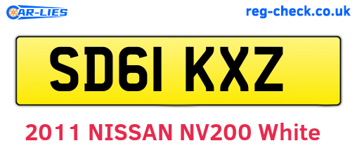 SD61KXZ are the vehicle registration plates.
