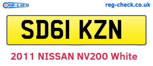 SD61KZN are the vehicle registration plates.