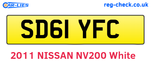 SD61YFC are the vehicle registration plates.