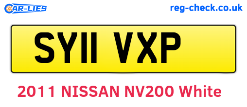 SY11VXP are the vehicle registration plates.