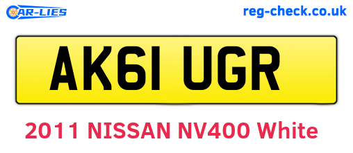 AK61UGR are the vehicle registration plates.