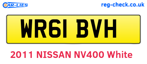 WR61BVH are the vehicle registration plates.