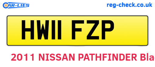 HW11FZP are the vehicle registration plates.