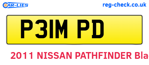 P31MPD are the vehicle registration plates.