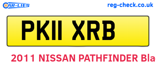PK11XRB are the vehicle registration plates.