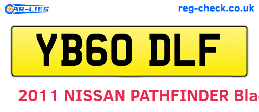 YB60DLF are the vehicle registration plates.