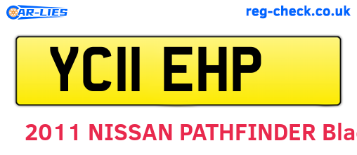 YC11EHP are the vehicle registration plates.