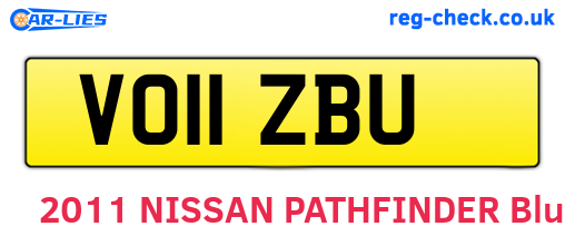 VO11ZBU are the vehicle registration plates.