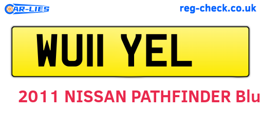 WU11YEL are the vehicle registration plates.
