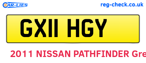 GX11HGY are the vehicle registration plates.