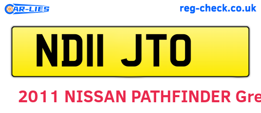ND11JTO are the vehicle registration plates.