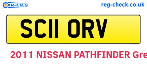 SC11ORV are the vehicle registration plates.