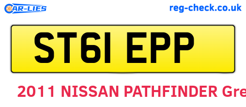 ST61EPP are the vehicle registration plates.