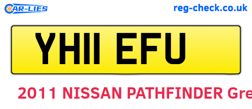 YH11EFU are the vehicle registration plates.