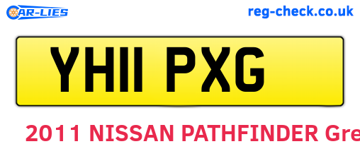 YH11PXG are the vehicle registration plates.