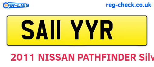 SA11YYR are the vehicle registration plates.