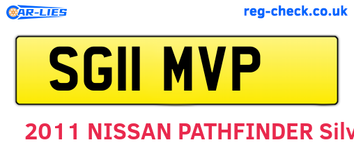 SG11MVP are the vehicle registration plates.