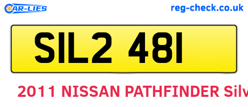 SIL2481 are the vehicle registration plates.