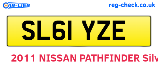 SL61YZE are the vehicle registration plates.