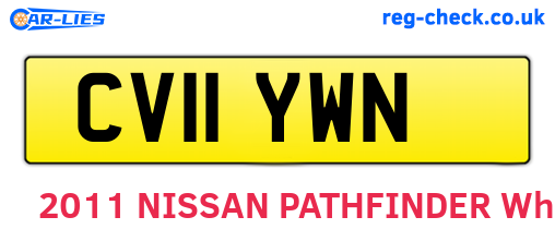 CV11YWN are the vehicle registration plates.