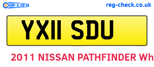 YX11SDU are the vehicle registration plates.