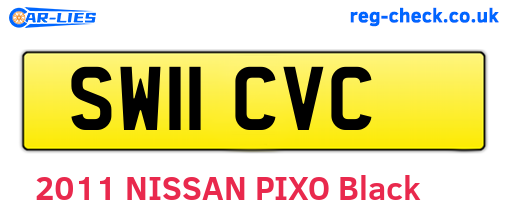 SW11CVC are the vehicle registration plates.