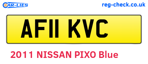 AF11KVC are the vehicle registration plates.