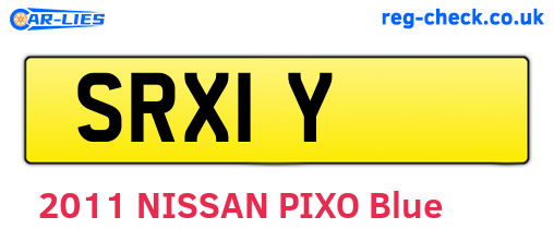 SRX1Y are the vehicle registration plates.