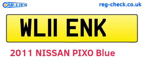 WL11ENK are the vehicle registration plates.