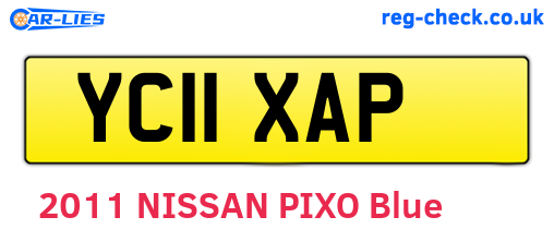 YC11XAP are the vehicle registration plates.