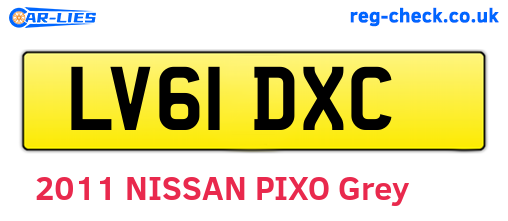 LV61DXC are the vehicle registration plates.
