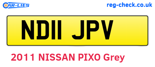 ND11JPV are the vehicle registration plates.