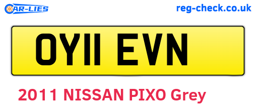 OY11EVN are the vehicle registration plates.
